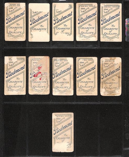 Lot of 11 T206 Southern League Cards w. Foley White - All Piedmont Backs